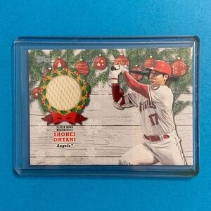 🔥 Shohei Ohtani game worn jersey relic patch 2021 Topps